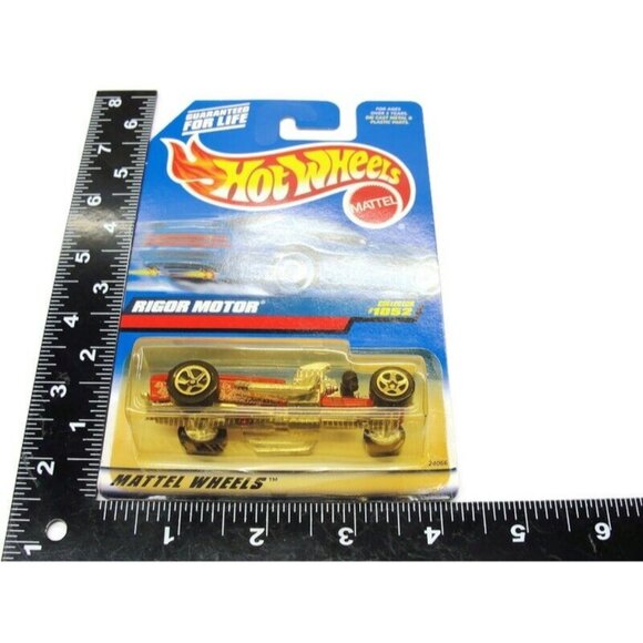 Hot Wheels Collector #1052 Rigor Motor Package Has Yellowing NIB HW - Picture 4 of 5